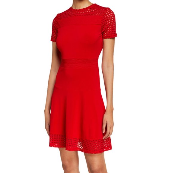 michael kors mesh combo dress